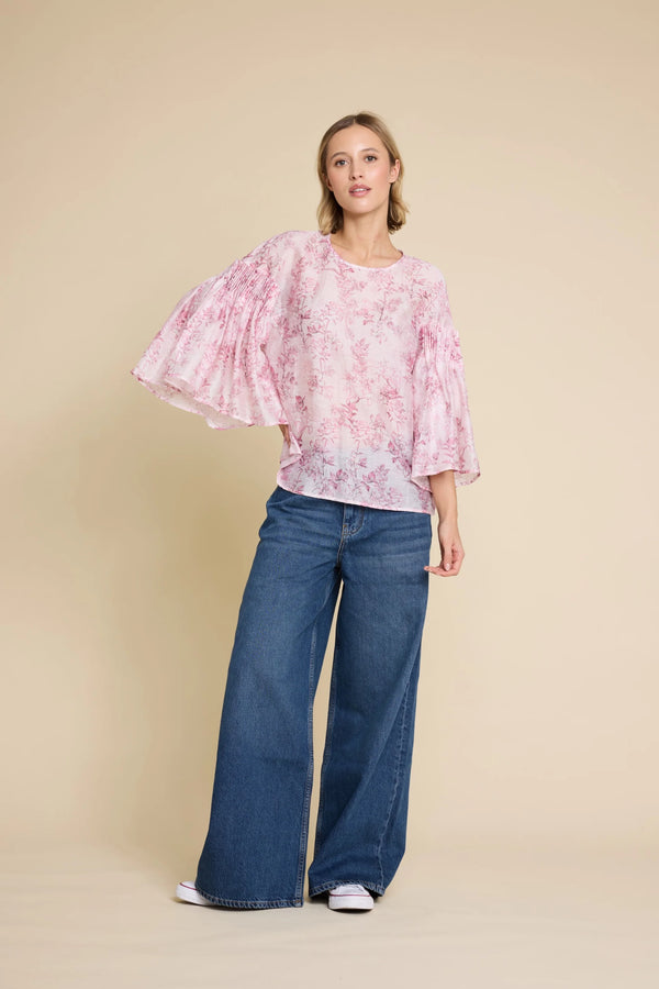 Line of Oslo Sienna Flower top (pink)