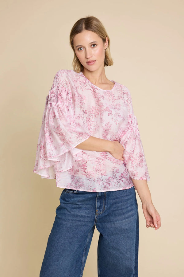 Line of Oslo Sienna Flower top (pink)