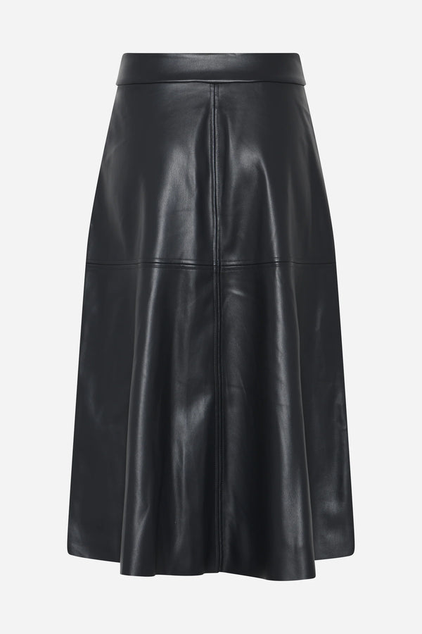 Bruuns Bazaar Vegan Leather Skirt - Sky Captain