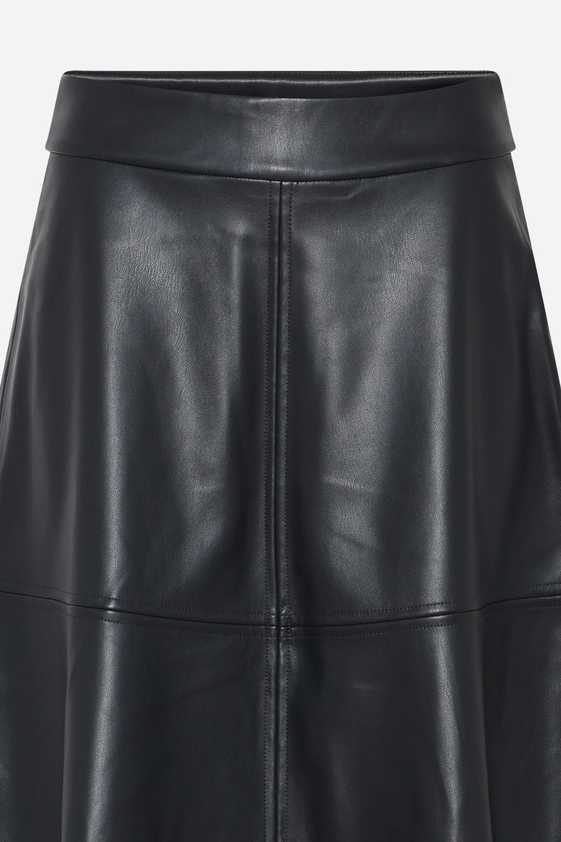 Bruuns Bazaar Vegan Leather Skirt - Sky Captain