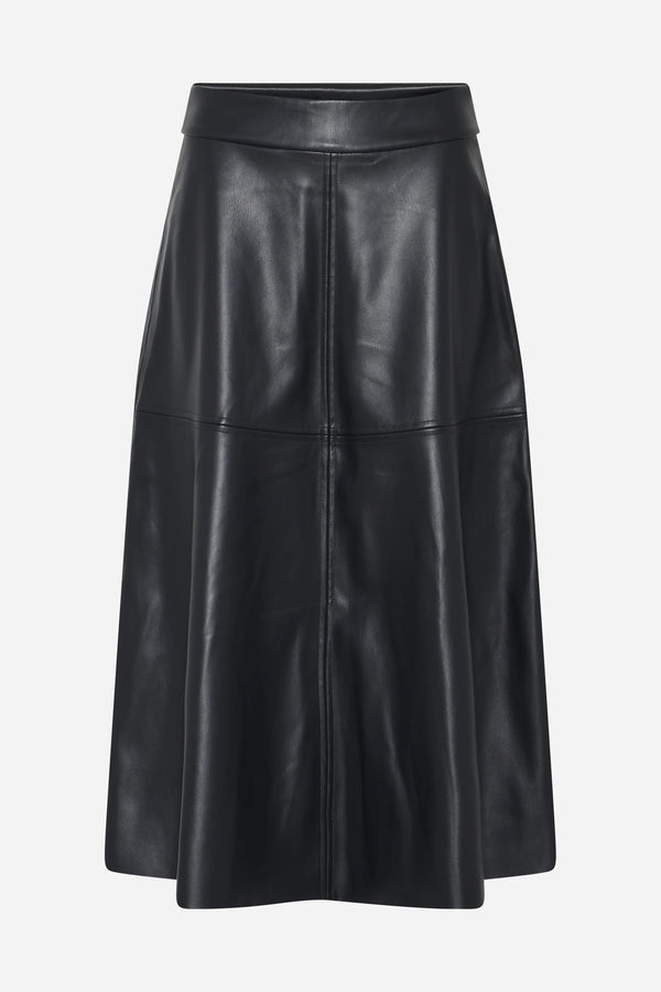 Bruuns Bazaar Vegan Leather Skirt - Sky Captain