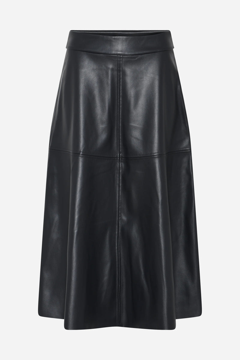 Bruuns Bazaar Vegan Leather Skirt - Sky Captain