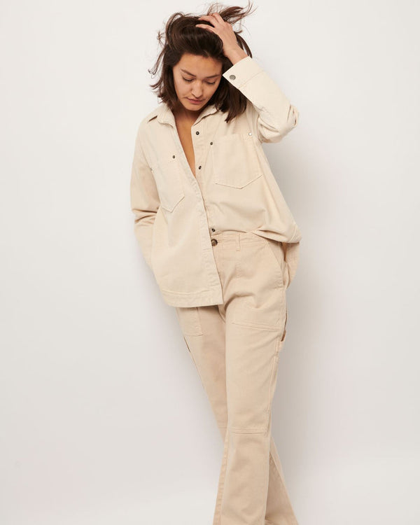 LA ROUGE DENIM SHIRT/JACKET - IVORY