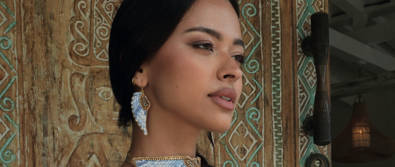 Nahua Anita Earrings (Blue)