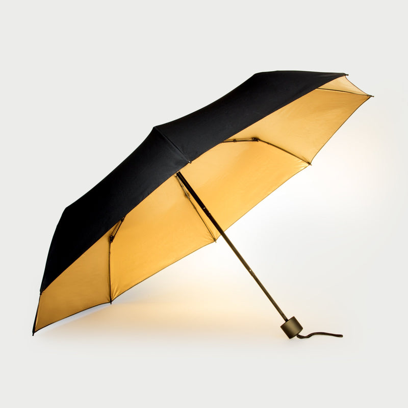 black and gold umbrella