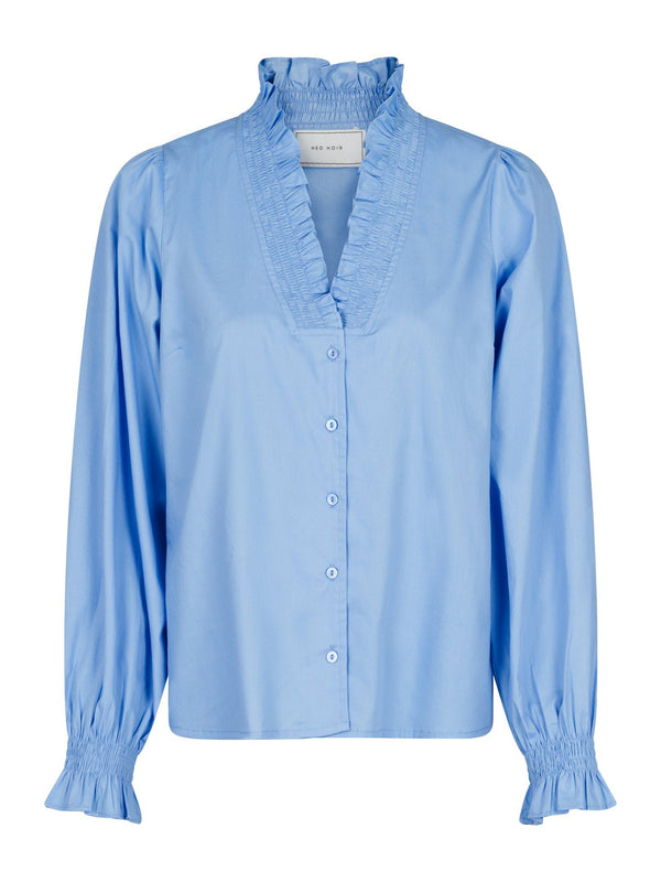 Neo Noir Brielle Blouse (blue cotton)