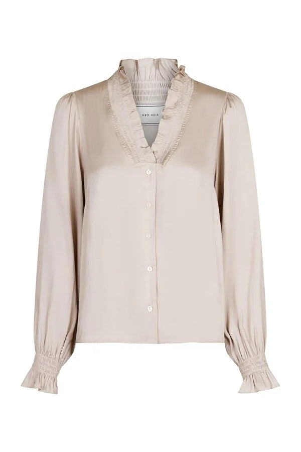 Neo Noir Brielle Satin Blouse (champagne)