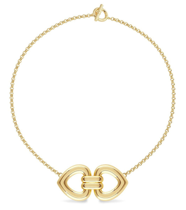 Stainless Steel Beverly Necklace (Duo gold)