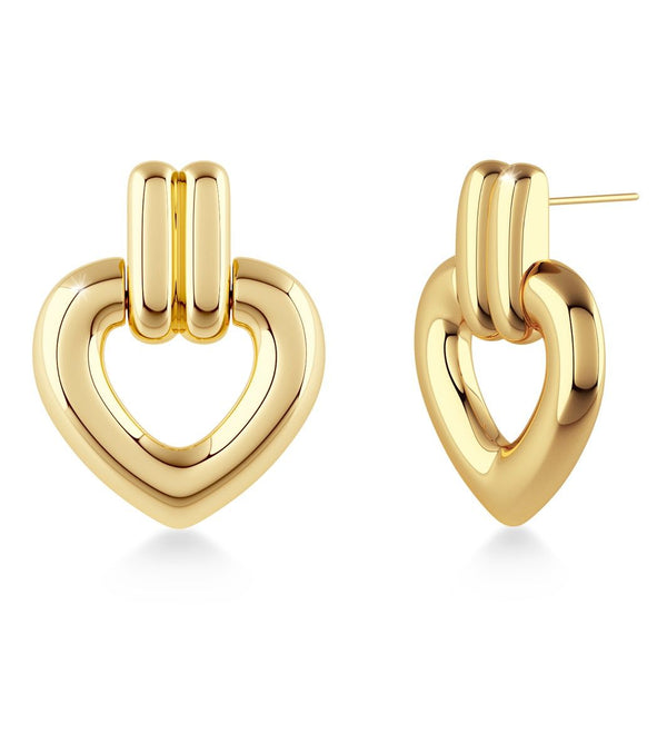 Stainless Steel Beverly Studs (large gold)