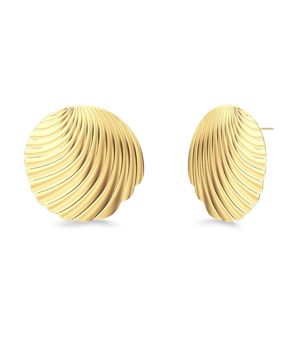 Stainless Steel Shelli Studs (large gold)