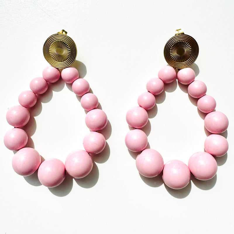 Friday Colour Hoop Earrings - Pink