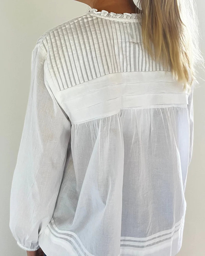 La Rouge White Cotton Top