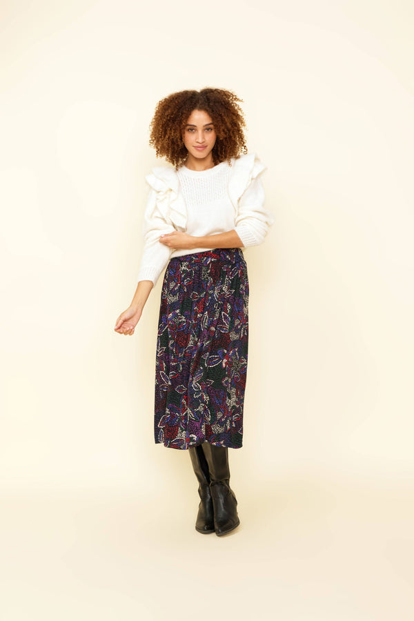 Louizon Ecru Frill Shoulder Jumper