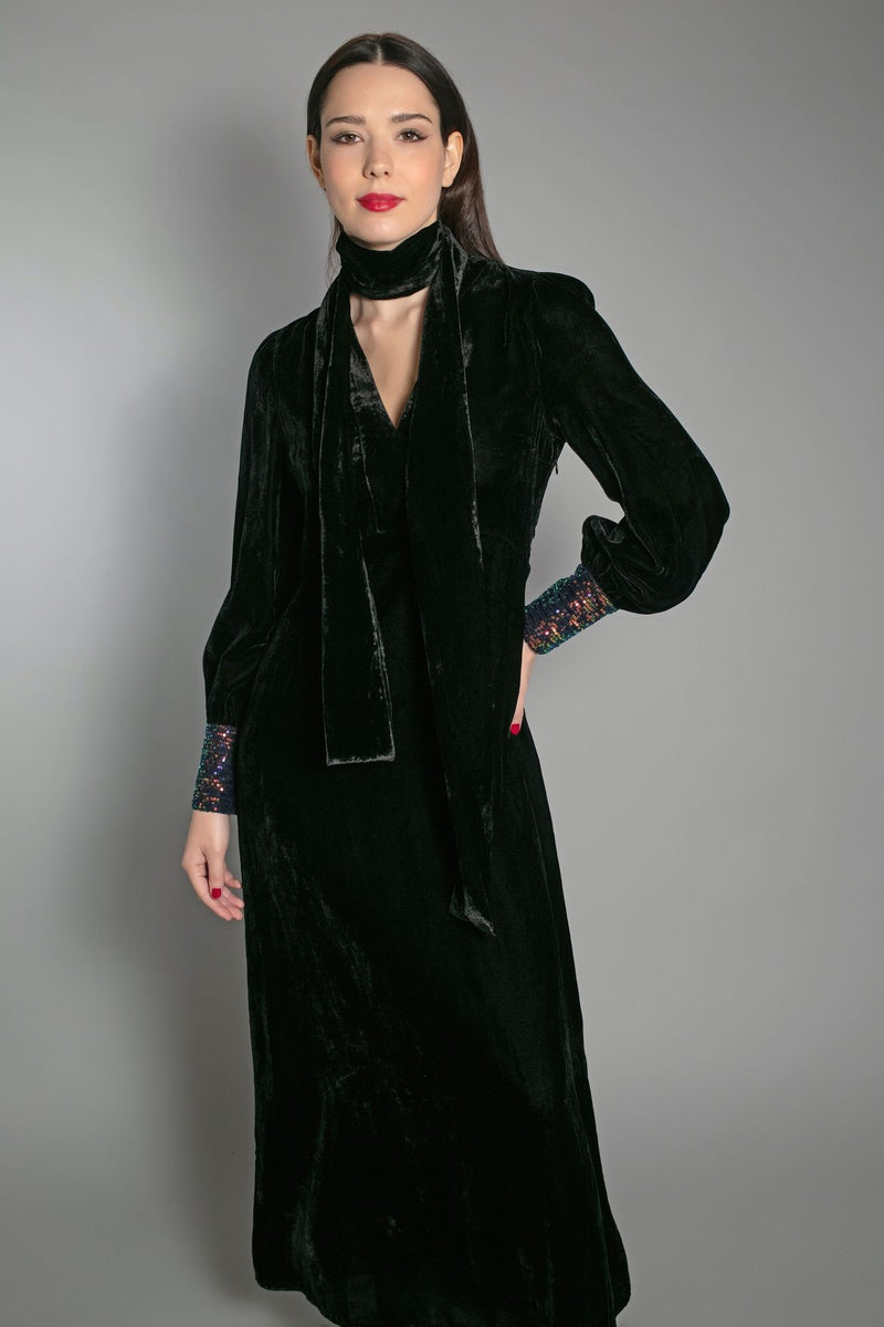 Nooki Maeve Black velvet dress