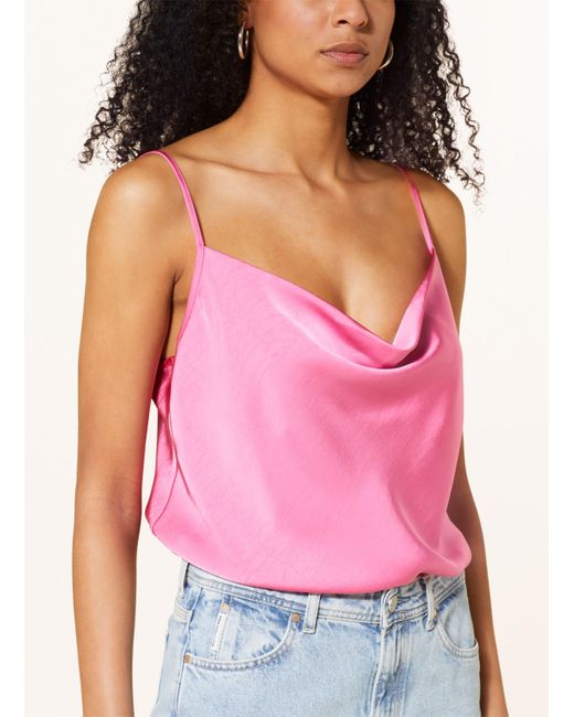 Neo Noir Ratna heavy sateen camisole top (Fuchsia)