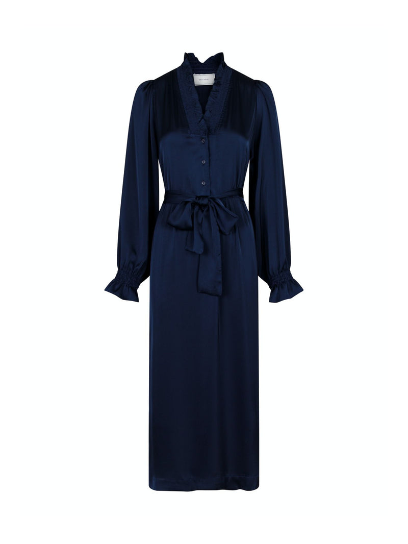 Neo Noir Borelli Satin Dress (navy)