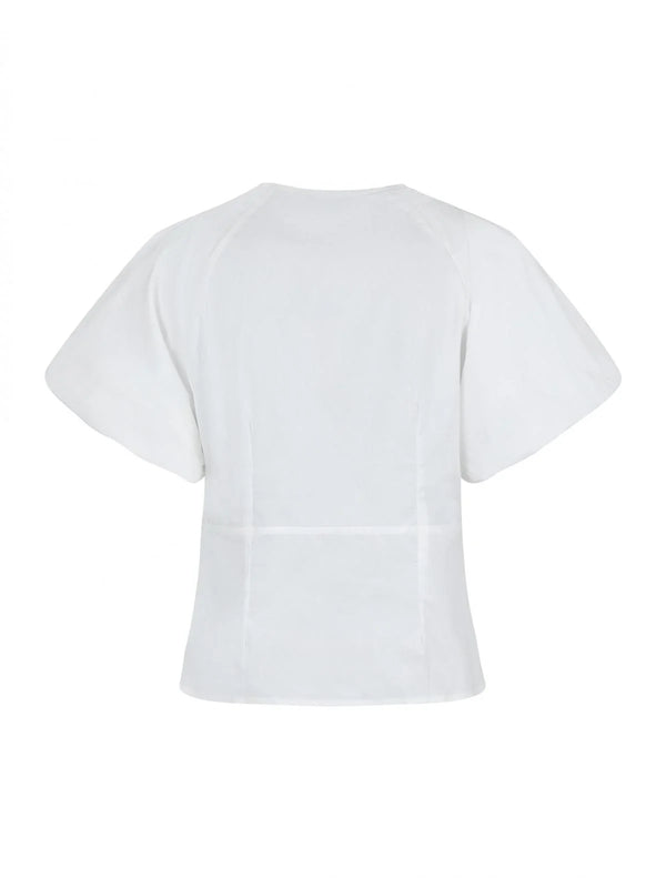 Neo Noir Irina Poplin Blouse (White)
