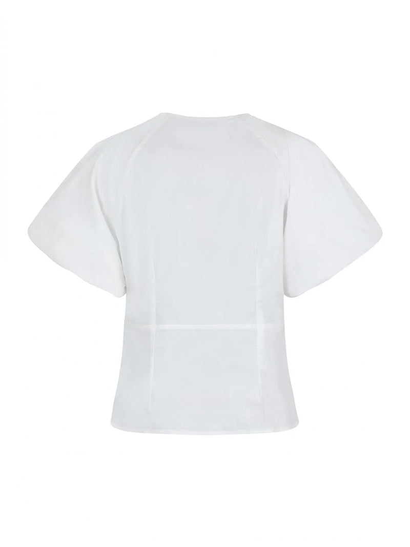 Neo Noir Irina Poplin Blouse (White)