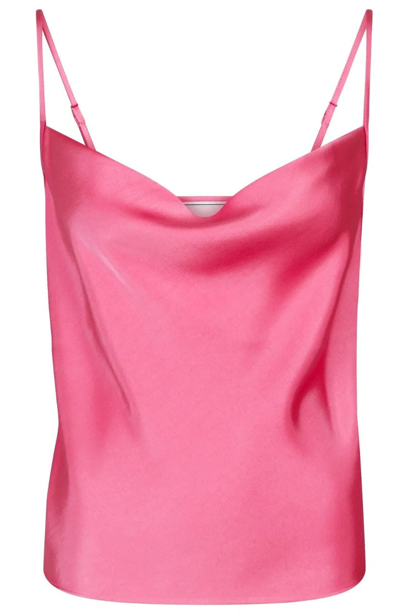 Neo Noir Ratna heavy sateen camisole top (Fuchsia)