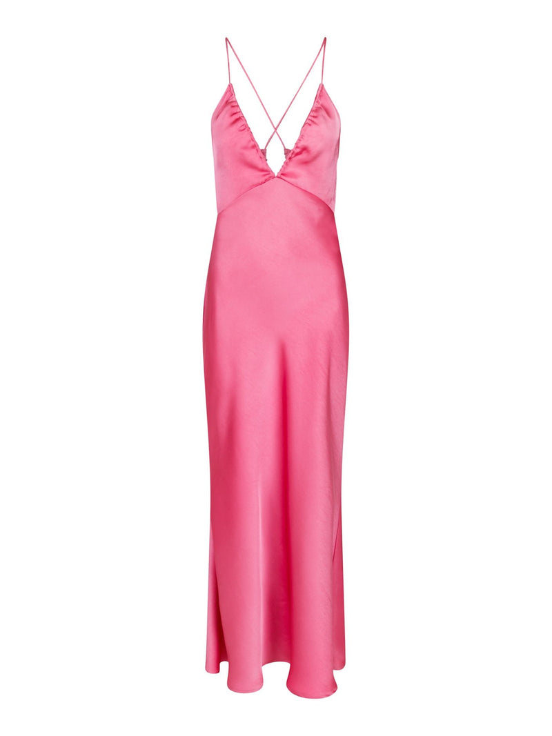 Neo Noir Jolly Heavy Sateen Dress (Pink)