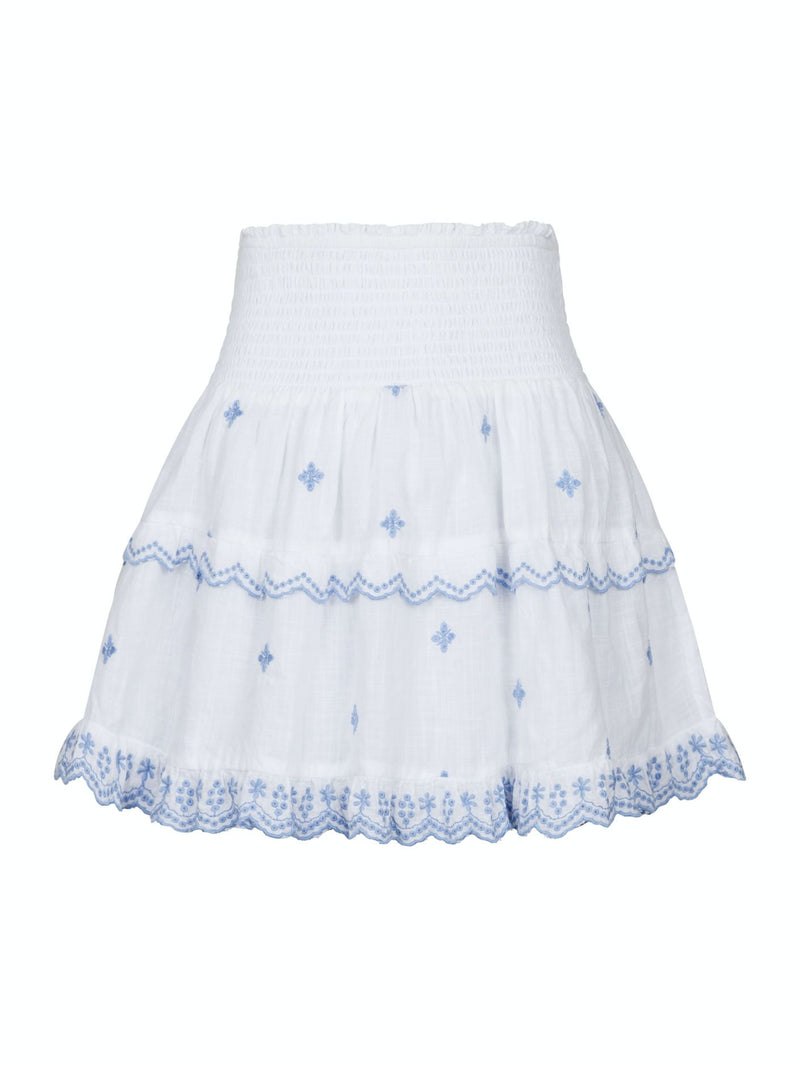 Neo Noir Lando Skirt (White/Light Blue)