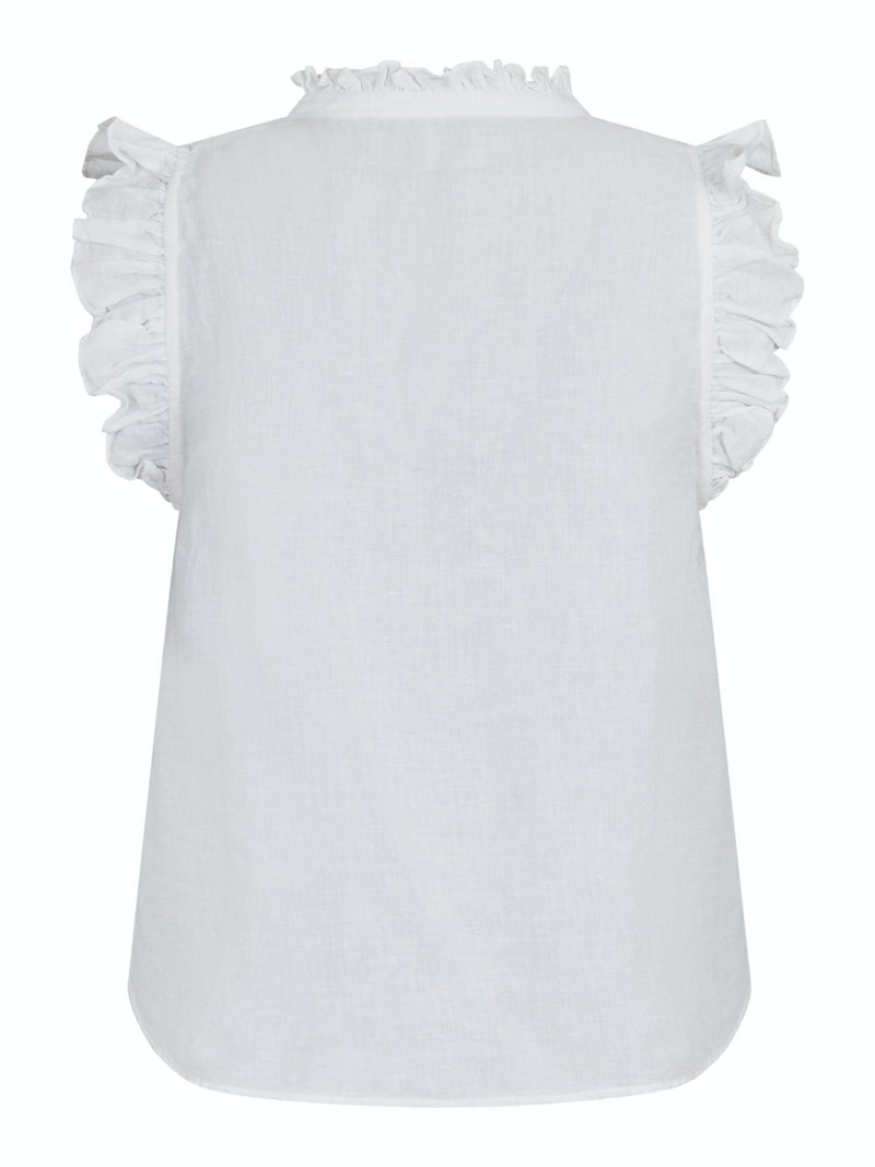 Neo Noir Siona Linen Top (White)