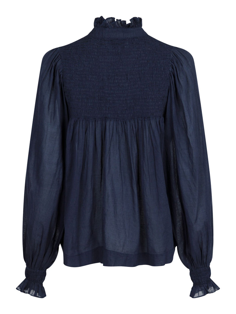 Neo Noir Jill S Voile Top (Navy)