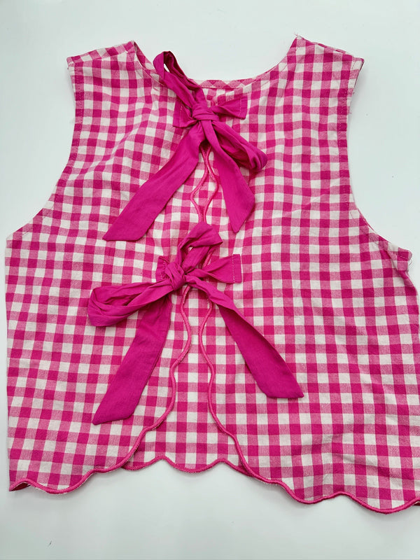Ellie Top (pink gingham)