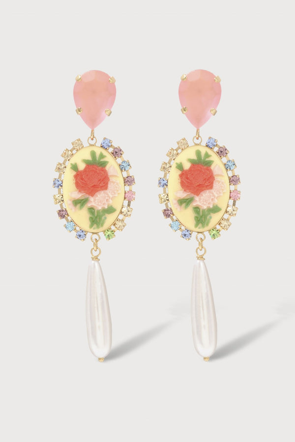 Julie Sion Pompadour Goutte earrings