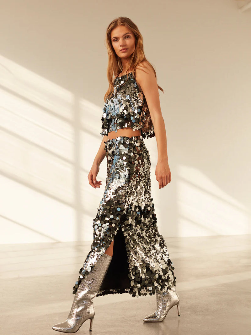 Sofie Schnoor Sequin Skirt - Dark Grey