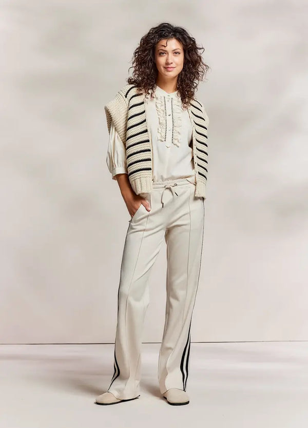 Summum Woman Navy stripe knitted waistcoat
