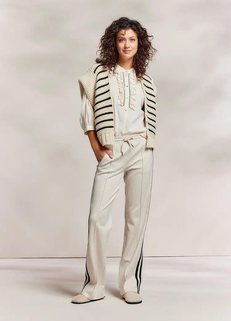 Summum Woman stripe knitted waistcoat