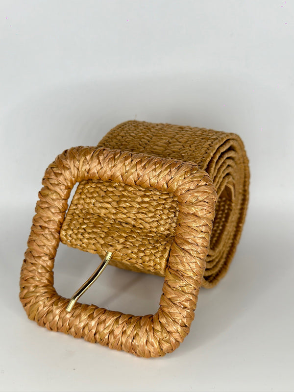 Tan square woven belt