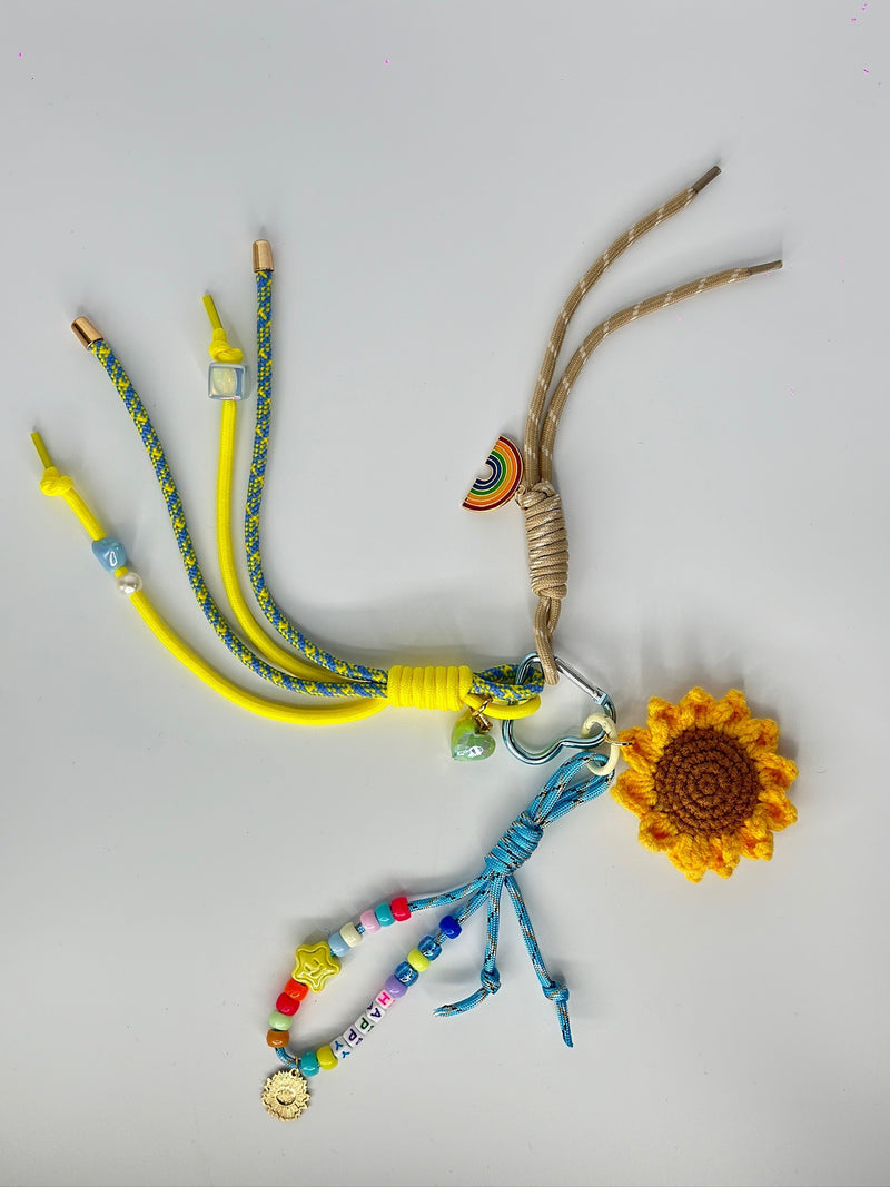 Sunflower bag charm