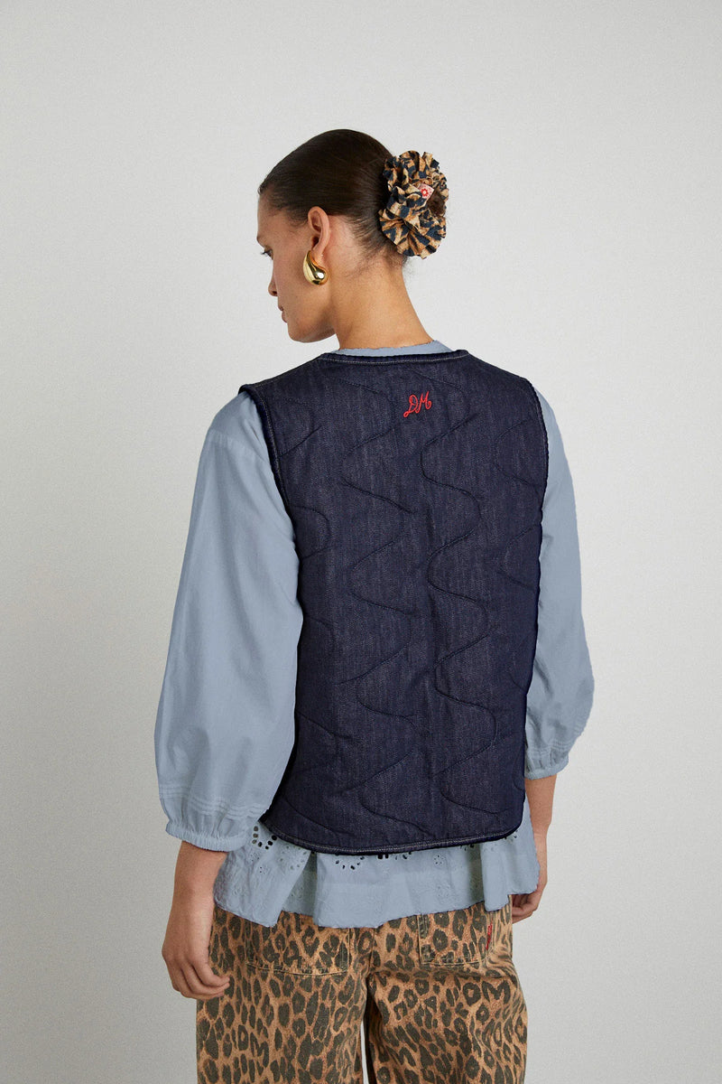 Damson Madder Tilly gilet - Indigo Denim