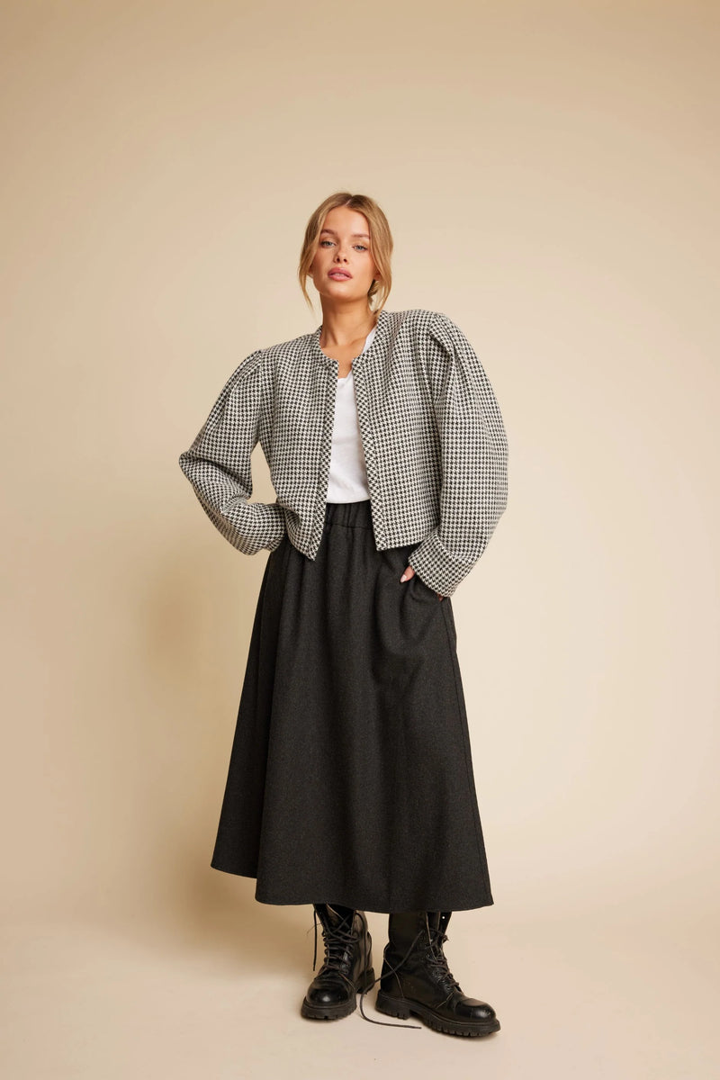 Line of Oslo Wool Skirt (Anthracite)