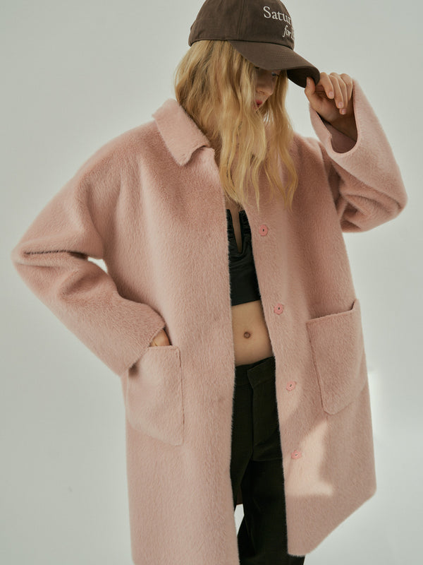 Molli Olli Better Than Real Fur Coat - Dusty Rose