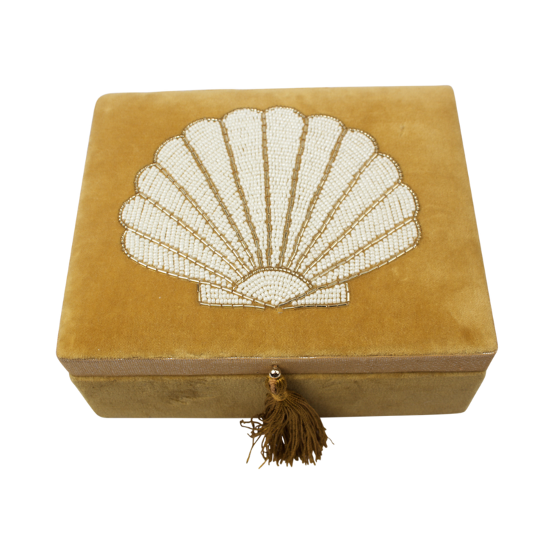 Mustard Shell Jewellery Box