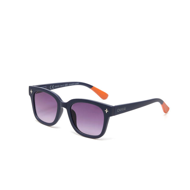 OKKIA Giovanni Sunglasses in Navy & Orange