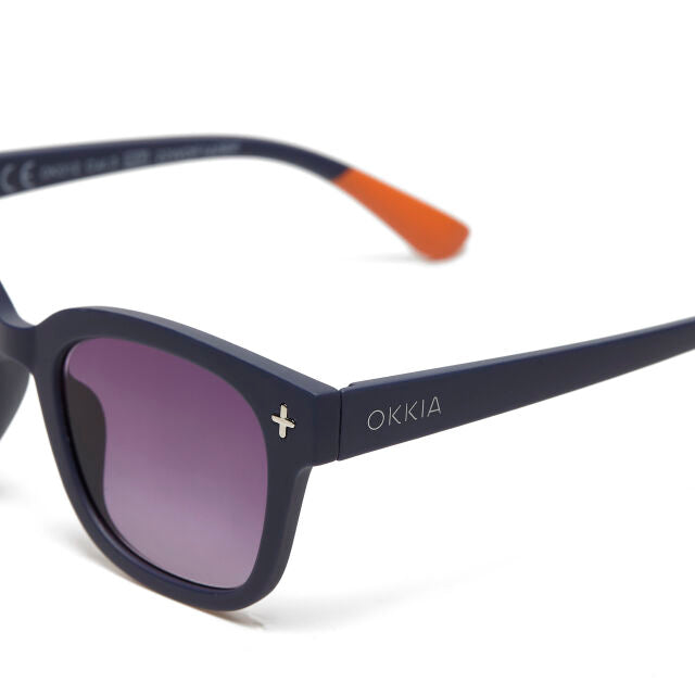 OKKIA Giovanni Sunglasses in Navy & Orange