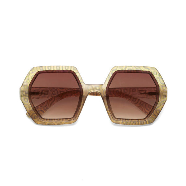 OKKIA Hexagonal Sunglasses in Decoro Sixty