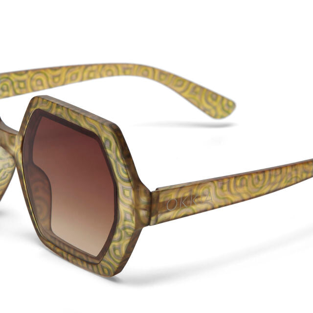 OKKIA Hexagonal Sunglasses in Decoro Sixty