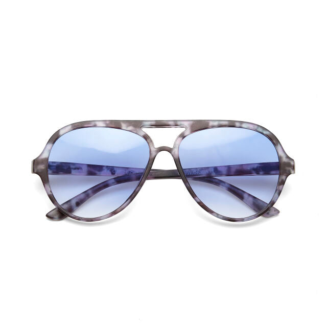 OKKIA Alessio Sunglasses in Forest Blue Havana