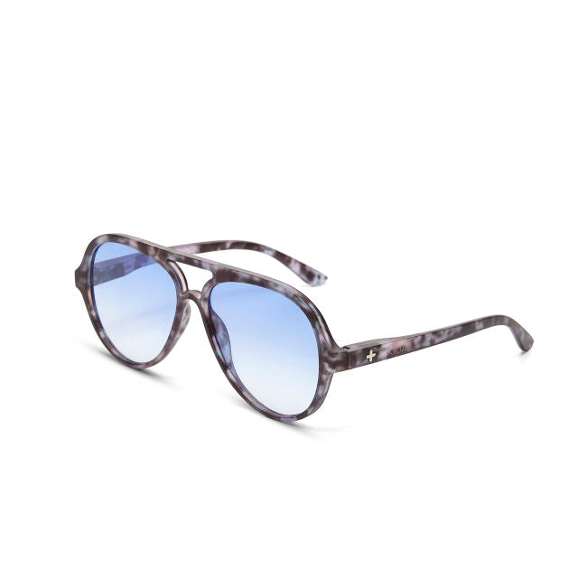 OKKIA Alessio Sunglasses in Forest Blue Havana