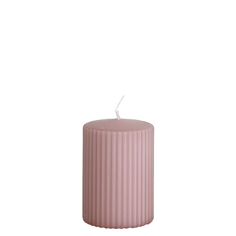 Rill Pillar Candle Vintage Rose