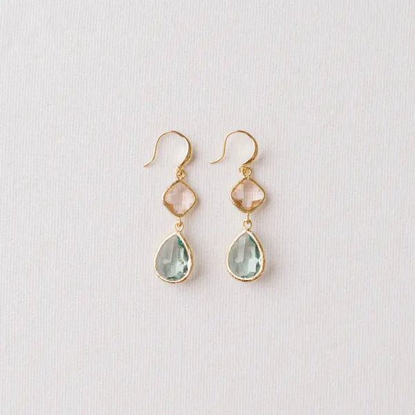 Grit & Grace Rainbow Row Earrings (Rose & Sage)
