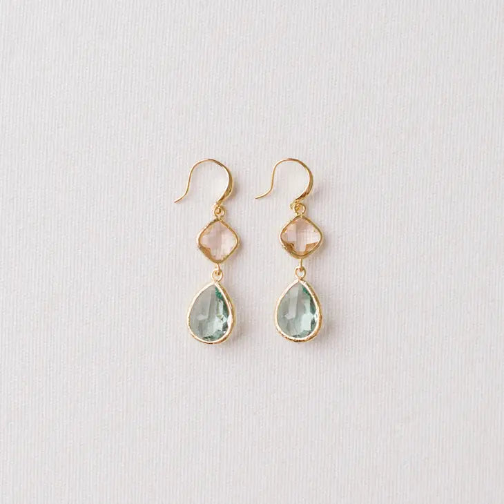 Grit & Grace Rainbow Row Earrings (Rose & Sage)