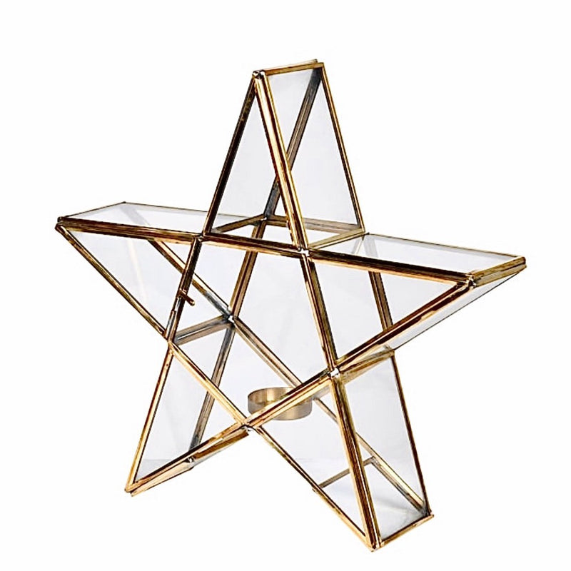 Brass Star Candle Holder