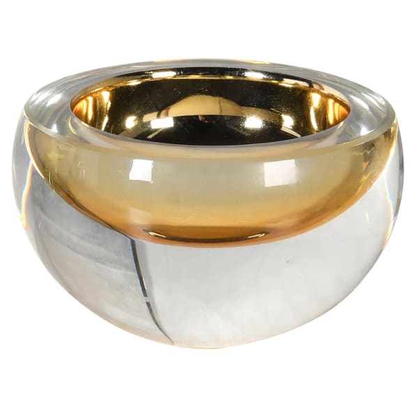 Heavy Crystal Gold Tea Light