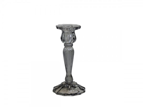 Candlestick with Grooves Slate